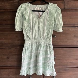 LoveShackFancy Sutton dress in mineral